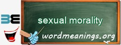 WordMeaning blackboard for sexual morality